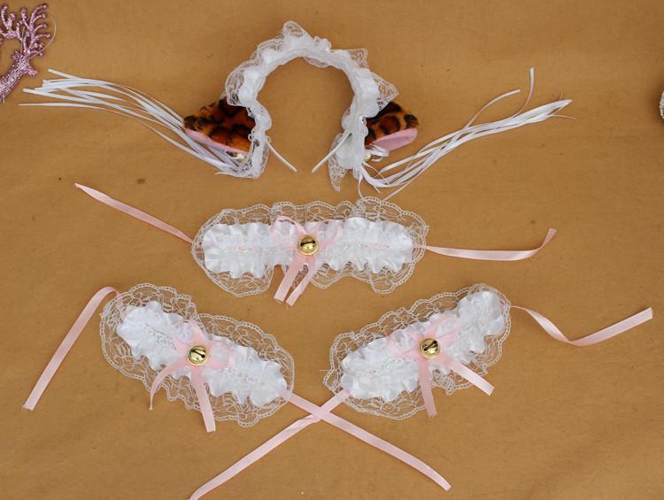 Cute Ruffle Kitty Ears Headband with Tassels SD00041