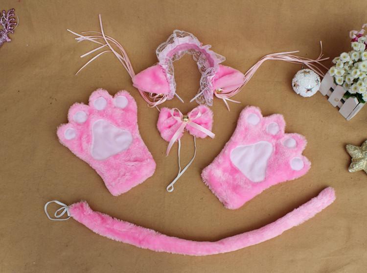 Cute Ruffle Kitty Ears Headband with Tassels SD00041