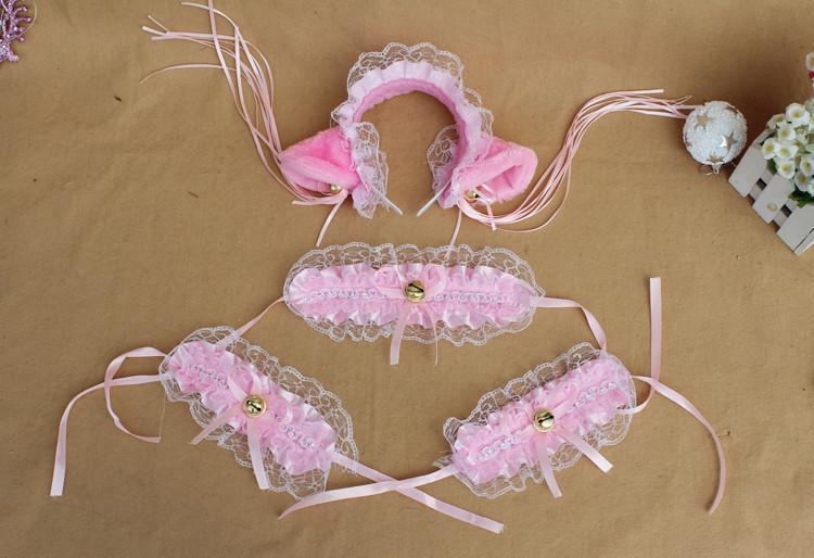 Cute Ruffle Kitty Ears Headband with Tassels SD00041