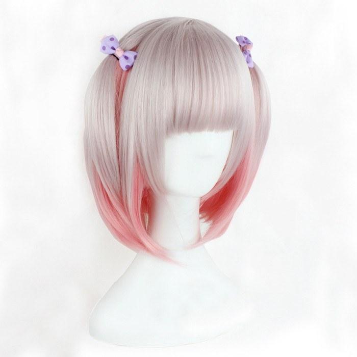 Gradient Light Pink Short Wig SD00262