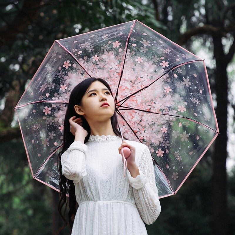 Harajuku Cherry Blossom Transparent Umbrella SD01699