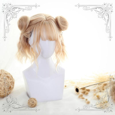 Harajuku lolita blond short wig SD01040