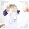 Lolita cute blond purple short wig SD01047