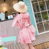 Summer sweet pink floral dress SD00930