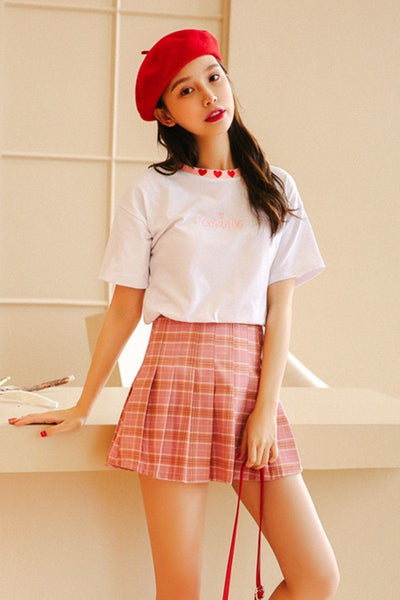 Japanese Romantic Heart Summer T-shirt SD01635