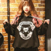 Little Bad Girl Black/White Cat Ear Hoodie Loose Sweater SD01643