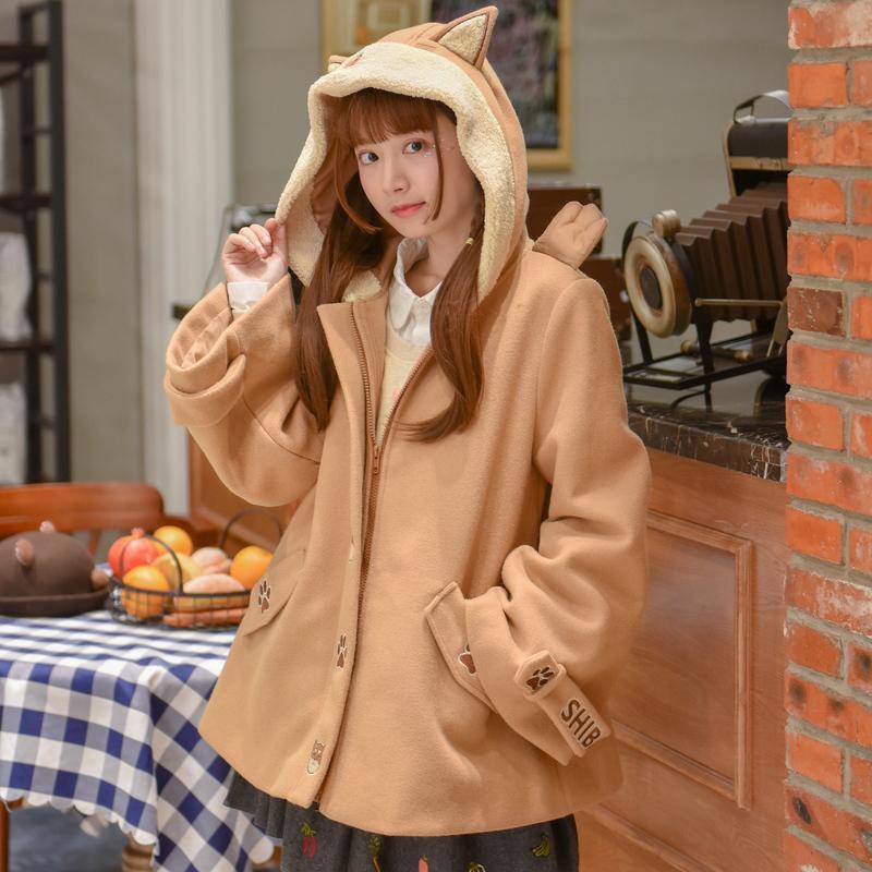 Brown Shiba Inu Hoodie Coat SD01199