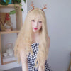 Harajuku Gold Blond Long Wave Curly Wig SD00660