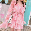 Summer sweet pink floral dress SD00930