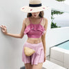 Violet 3 Piece Ruffle Skirt Swimsuit SD02338