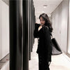 Korean Spring Black Lace Knitted Cardigan Sweater SD01632