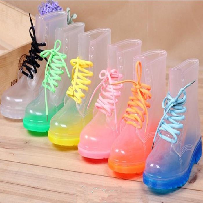 Candy Color Transparent Rain Boots SD01639