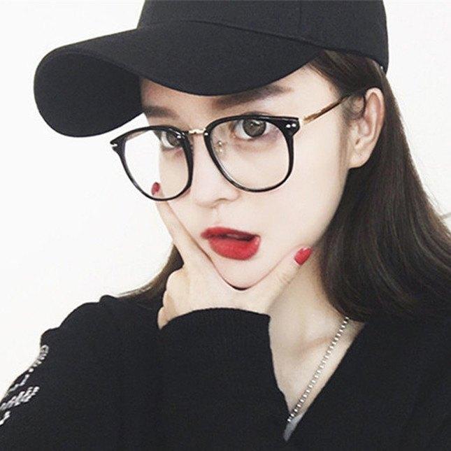 Black Round Retro Glasses SD01783