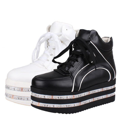 kawaii colorful led lights platform shoes SD00601