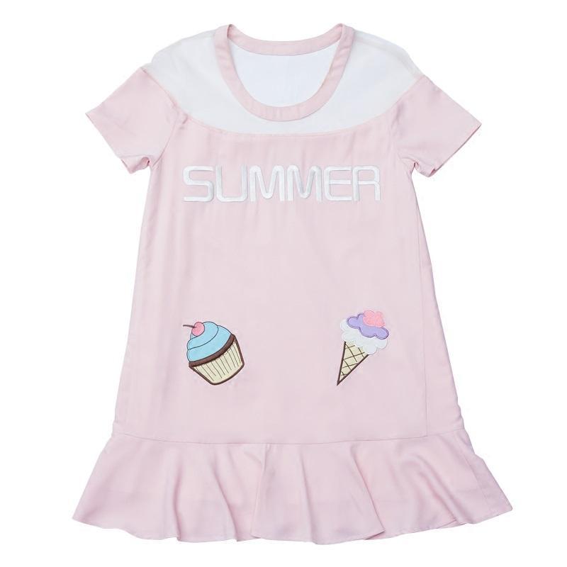 Summer Ice Cream Cake Pink Dress SD00014