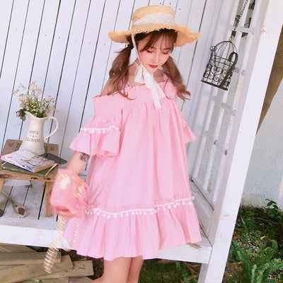 Pink Dolly Loose Summer Dress SD02225