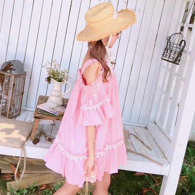 Pink Dolly Loose Summer Dress SD02225