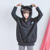 Kawaii black cat loose sweater SD01056