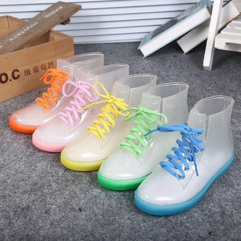 Candy Color Transparent Rain Boots SD01639