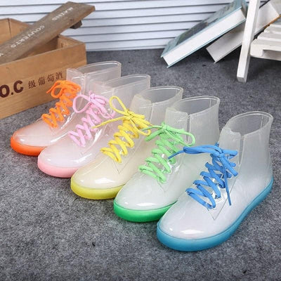 Candy Color Transparent Rain Boots SD01639