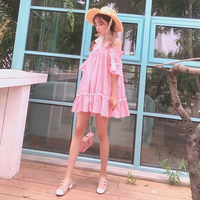 Pink Dolly Loose Summer Dress SD02225