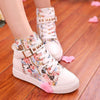 Hot Floral Straps Studs Sneakers Canvas Shoes SD02314