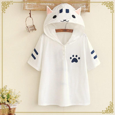 Japanese Kawaii Neko Hoodie T-shirt SD00979