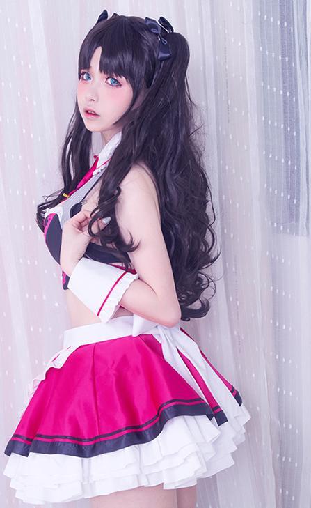 Fate/Grand Order Valentine's Day Chocolate Maid Tohsaka Rin Cosplay SD00301﻿