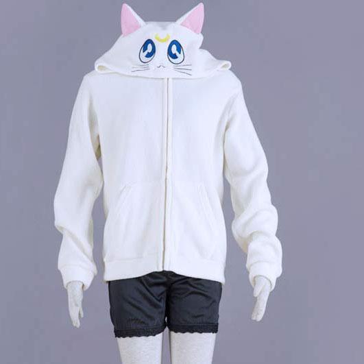 Luna and Artemis Sailor Moon Warm Winter Hooded Sweater SD00051