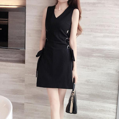 Side Ribbon Sleeves Dress SD00150