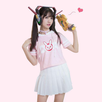 Overwatch D.VA Cute Bunny Hoodie T-shirt SD02345