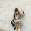 Camouflage Army Green Round Neck Mesh Vest Dress SD00855