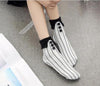 Winter black Stripes Sailor Short Socks SD01961