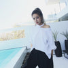 Korean Summer Fashion White Loose Top SD00920