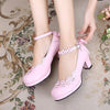 Japanese Lolita Strap Flower Bow Lace Shoes SD01945