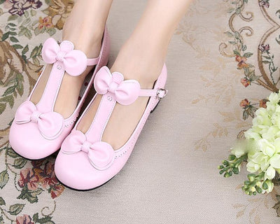 Japanese Lolita Strap Bow Lace Shoes SD01944