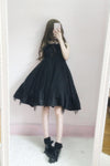 Japanese lolita lotus leaf black/red dress SD02481