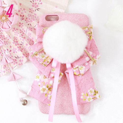 Cute Kimono Bow Fur Ball Phone Case SD00739