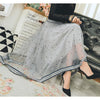 Korean Gauze Dots High Waist Long Skirt SD01488