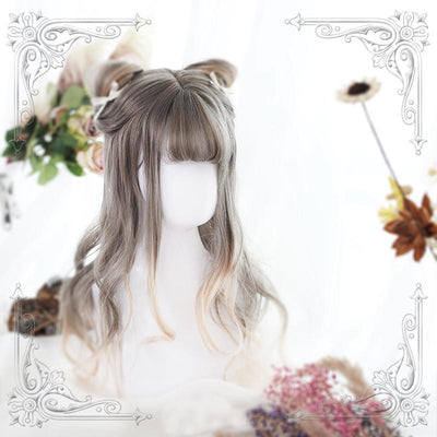 Harajuku lolita grey blond long wig SD01050