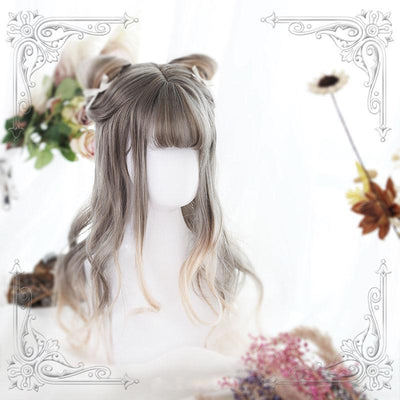 Japanese Harajuku Lolita Grey Silver Long Wig SD02302