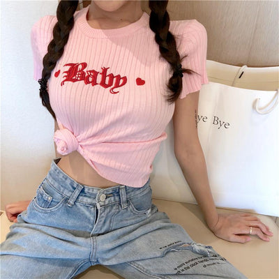 Heart Baby Embroidered T-shirt SD02386