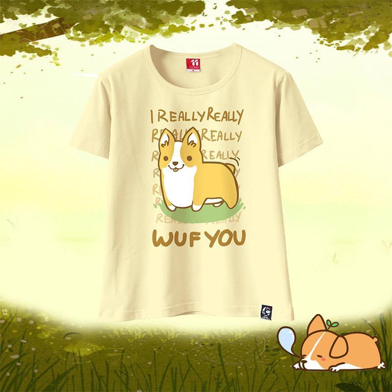 Kawaii Inu Dog I Really Realy Wuf You T-shirt SD02252