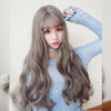 Harajuku Long Wave Curly Brown Grey Wig SD00638