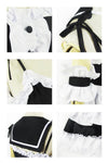 Japanese black white ribbon maid dress SD00888