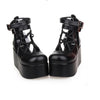 Lolita Black Straps High Platform Boots Shoes SD00115