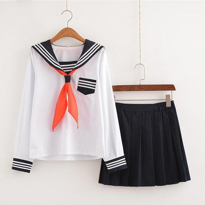 White&Blue School Sailor Uniform SD00396