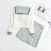 Mint Green Short/Long Sleeve School Uniform SD00107