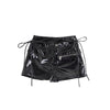 Black PU Leather Slick Shiny Hot Shorts Pants SD01784