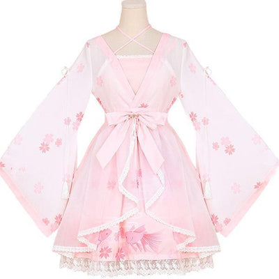 Japanese Sweet Pink Sakura Fish Dress SD01376